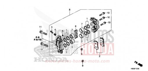 FRONT BRAKE CALIPER CBF125NAJ de 2018